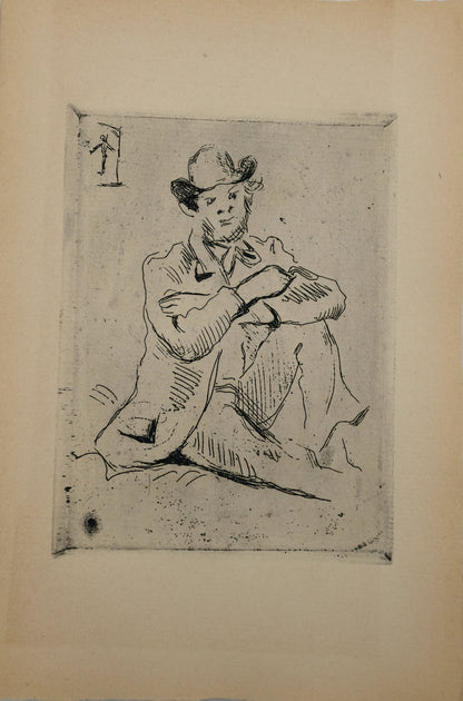 Paul CEZANNE : Armand Guillaumin au pendu - Gravure originale