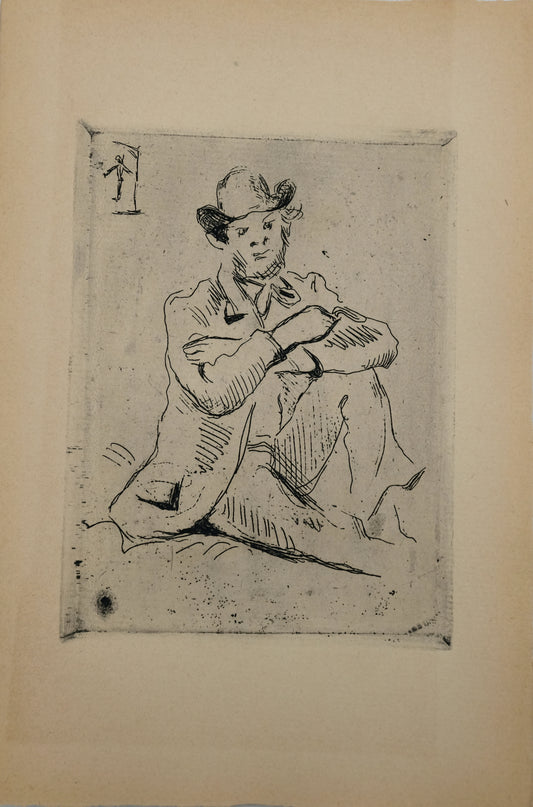 Paul CEZANNE : Armand Guillaumin au pendu - Gravure originale