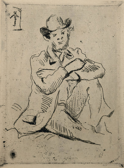 Paul CEZANNE : Armand Guillaumin au pendu - Gravure originale