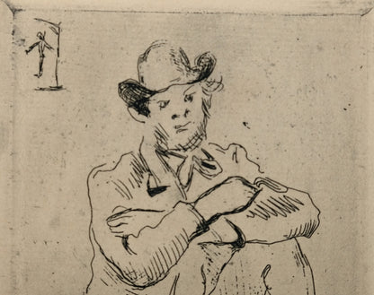 Paul CEZANNE : Armand Guillaumin au pendu - Gravure originale