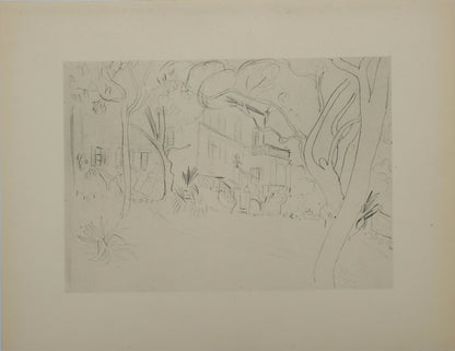 Henri MATISSE : L'entrée de la maison - Lithographie
