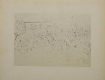 Henri MATISSE : La maison au bout de l'allée - Lithographie