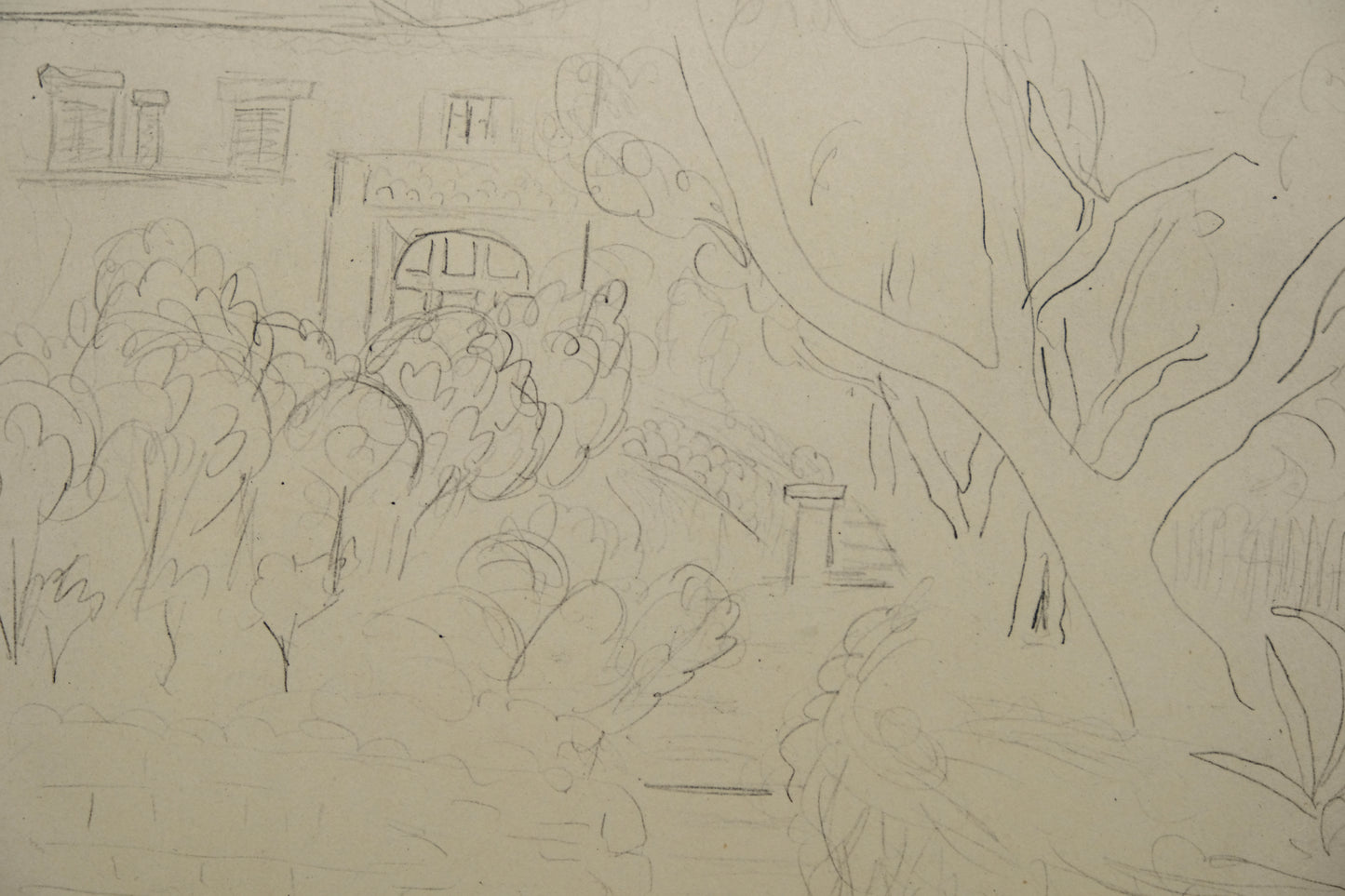 Henri MATISSE : La maison au bout de l'allée - Lithographie