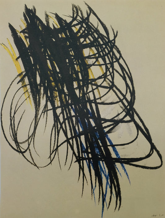 Hans HARTUNG : Pastel - Lithographie en couleurs