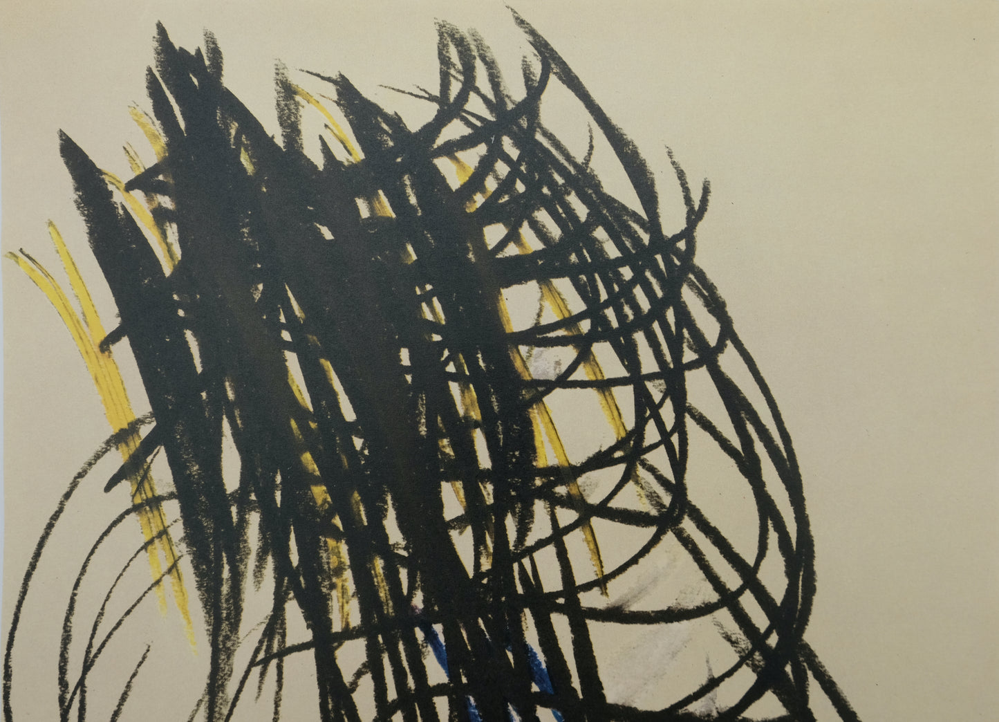 Hans HARTUNG : Pastel - Lithographie en couleurs