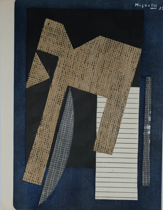 Alberto MAGNELLI : Composition abstraite - Pochoir original signé