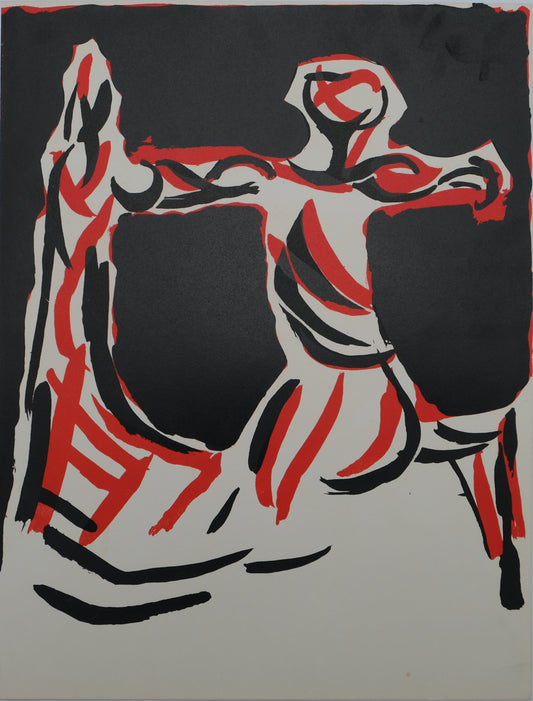 Marino MARINI : Cavalier - Lithographie originale