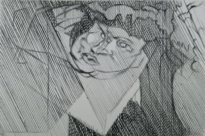 Jacques VILLON : Homme cubiste - Gravure originale signée