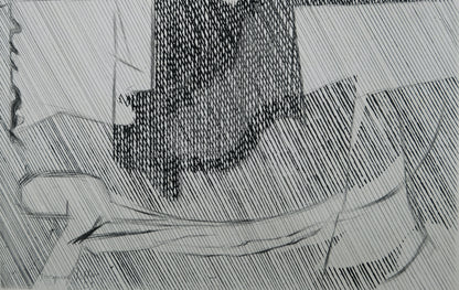 Jacques VILLON : Homme cubiste - Gravure originale signée
