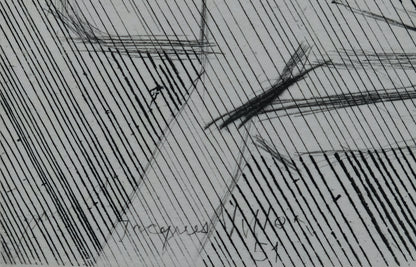 Jacques VILLON : Homme cubiste - Gravure originale signée