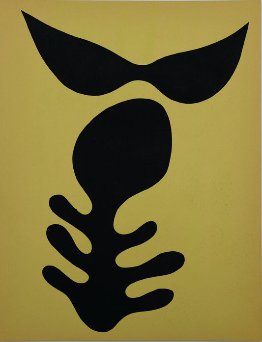 Jean ARP : Moustache et squelette - Pochoir