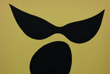 Jean ARP : Moustache et squelette - Pochoir