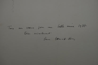 Pierre GARCIA FONS : Composition à la fenêtre Aqua - Lithographie originale signée