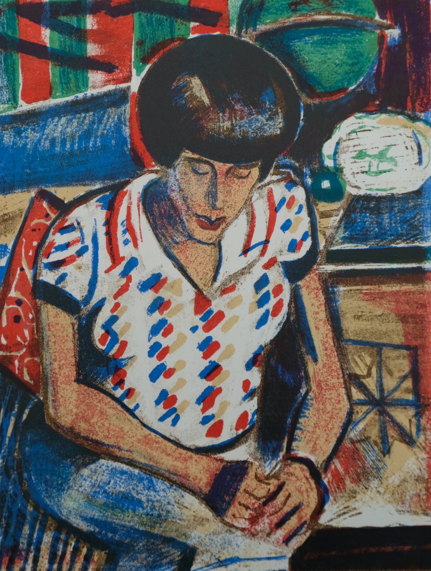 François DESNOYER : Le portrait de Suza - Lithographie originale signée