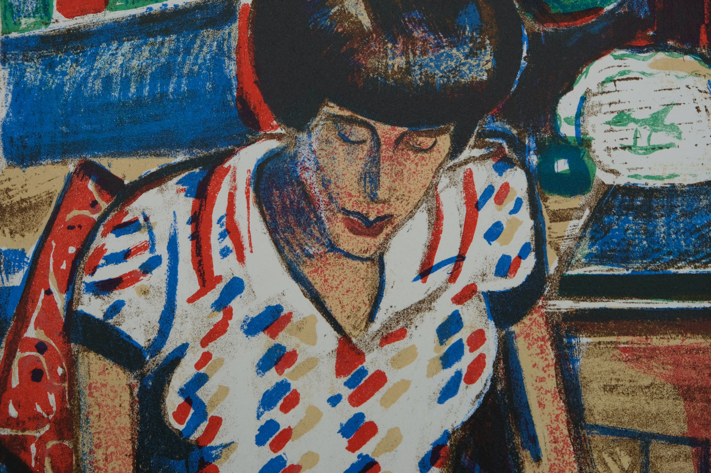 François DESNOYER : Le portrait de Suza - Lithographie originale signée