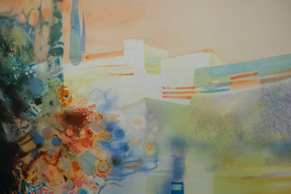 Daniel GELIS : Paysage de Provence - Lithographie originale signée