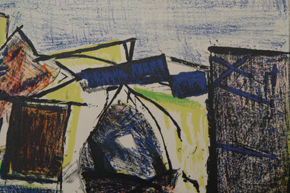 François DESNOYER : Le port de Sète - Lithographie originale signée