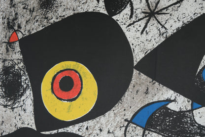 Joan MIRO : L'oeil jaune et rouge - Lithographie originale