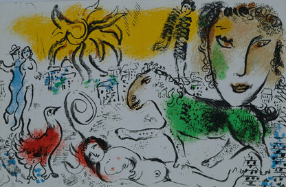Marc CHAGALL : Cheval vert - Lithographie originale