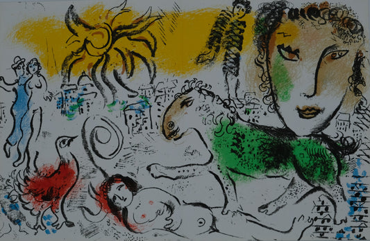 Marc CHAGALL : Cheval vert - Lithographie originale