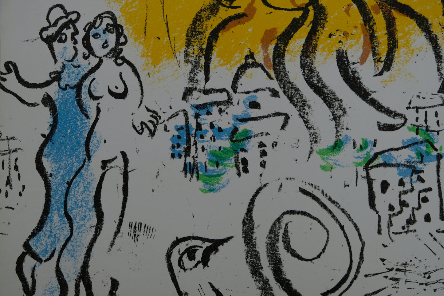 Marc CHAGALL : Cheval vert - Lithographie originale