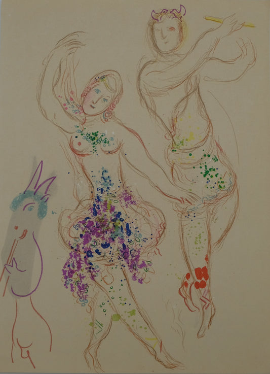 Marc CHAGALL : Le ballet de Daphnis et Chloé - Lithographie originale
