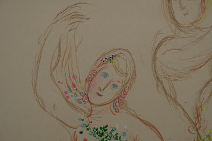 Marc CHAGALL : Le ballet de Daphnis et Chloé - Lithographie originale