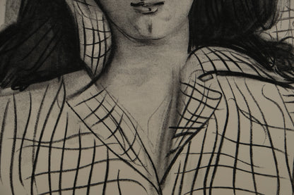 Pablo PICASSO : Portrait de Jacqueline - Lithographie signée