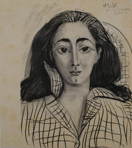 Pablo PICASSO : Portrait de Jacqueline - Lithographie signée