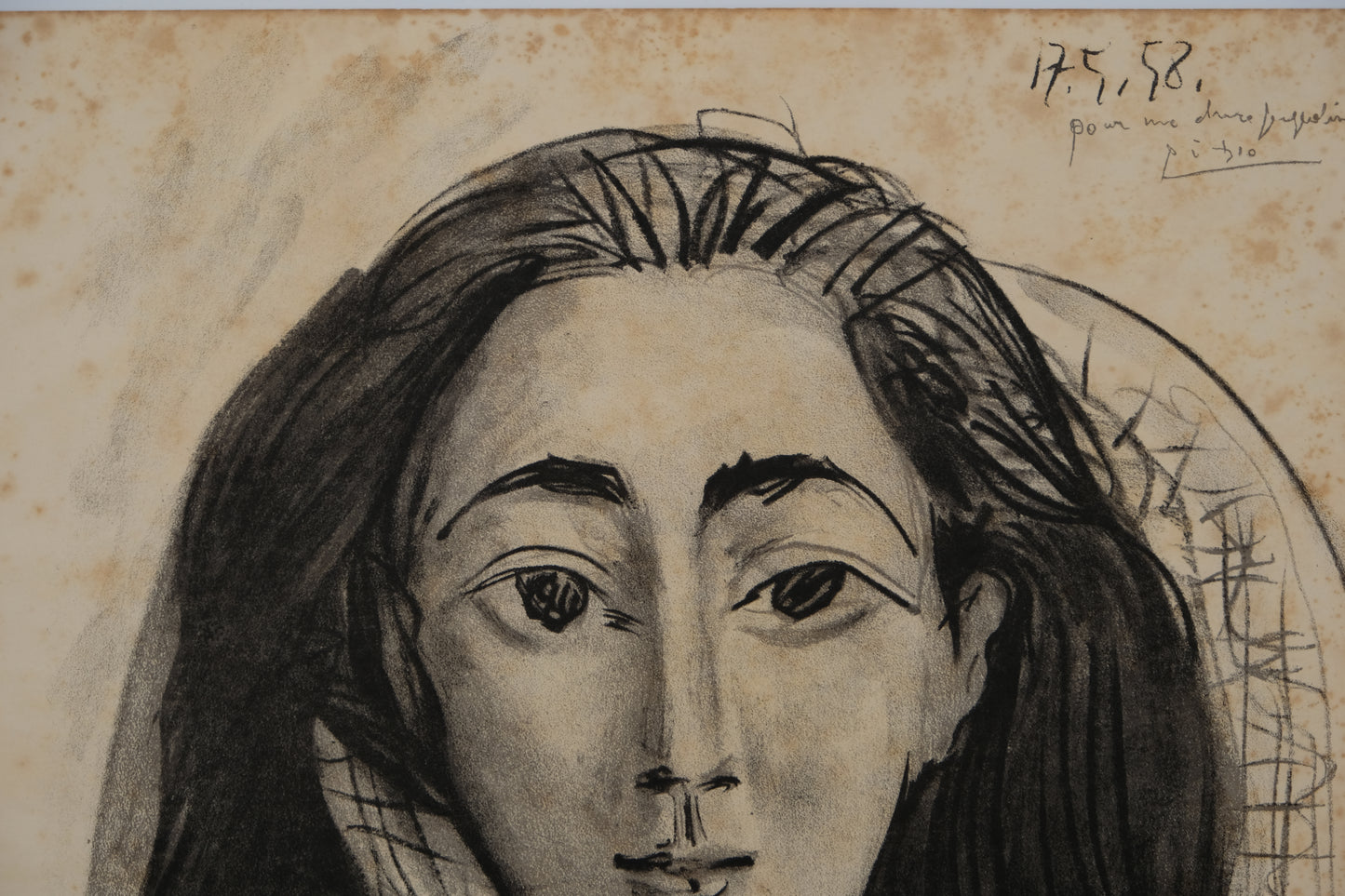Pablo PICASSO : Portrait de Jacqueline - Lithographie signée