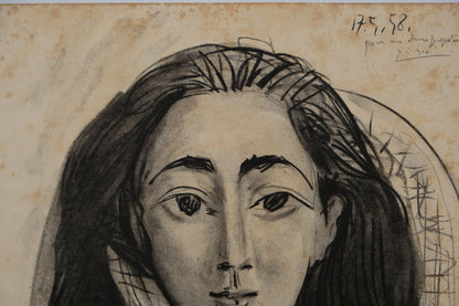 Pablo PICASSO : Portrait de Jacqueline - Lithographie signée