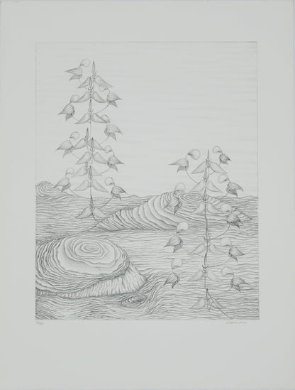 Gochka CHAREWICZ : Fleurs en cloche  - Lithographie originale signée