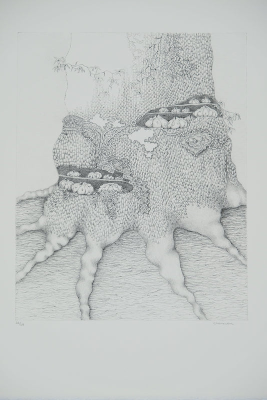 Gochka CHAREWICZ : Tronc et racines  - Lithographie originale signée