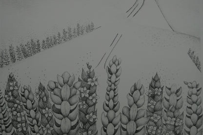 Gochka CHAREWICZ : La vallée perdue - Lithographie originale signée