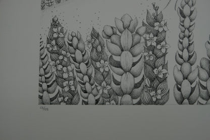 Gochka CHAREWICZ : La vallée perdue - Lithographie originale signée