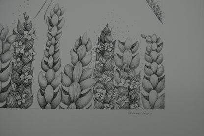 Gochka CHAREWICZ : La vallée perdue - Lithographie originale signée