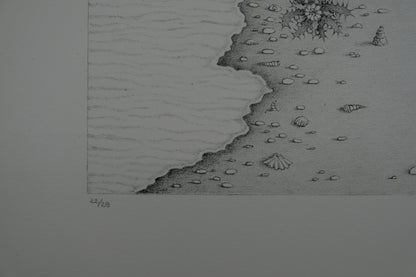 Gochka CHAREWICZ : La plage - Lithographie originale signée