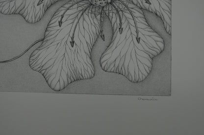 Gochka CHAREWICZ : Grande fleur - Lithographie originale signée