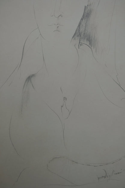 Amedeo MODIGLIANI : Femme au pendentif - Lithographie signée