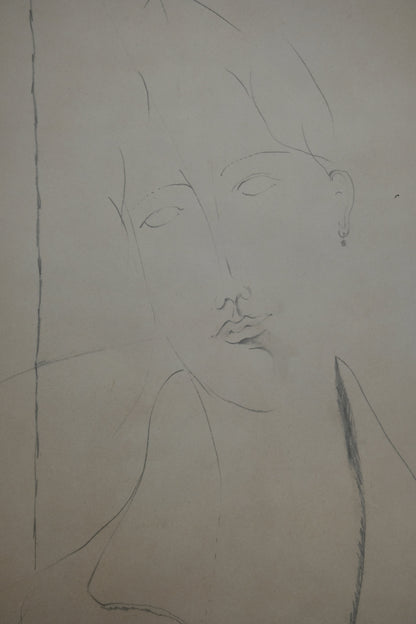 Amedeo MODIGLIANI : Esquisse d'une femme - Lithographie signée