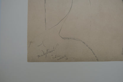 Amedeo MODIGLIANI : Esquisse d'une femme - Lithographie signée