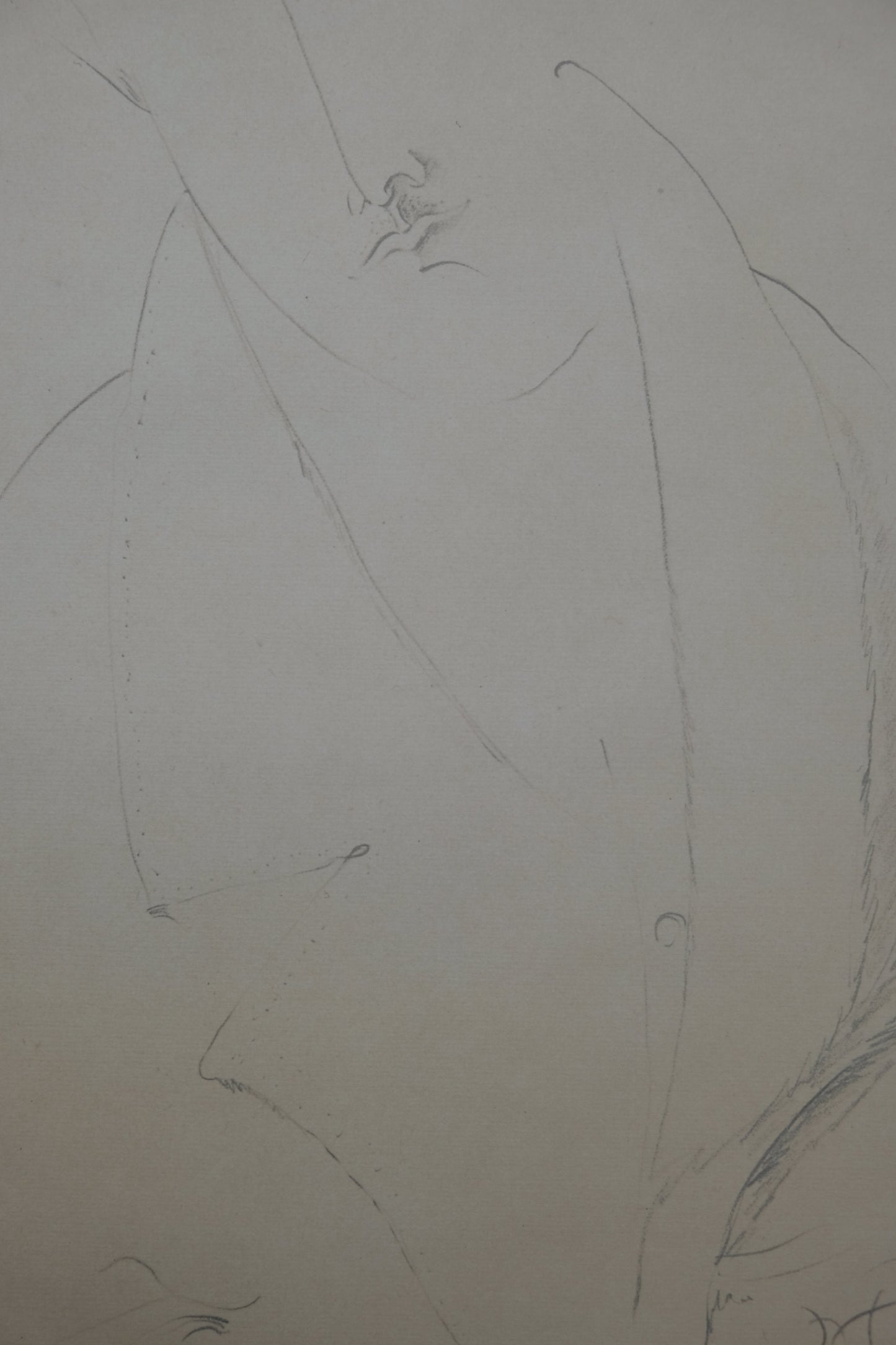 Amedeo MODIGLIANI : Homme à la moustache - Lithographie signée