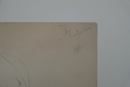 Amedeo MODIGLIANI : Homme à la moustache - Lithographie signée