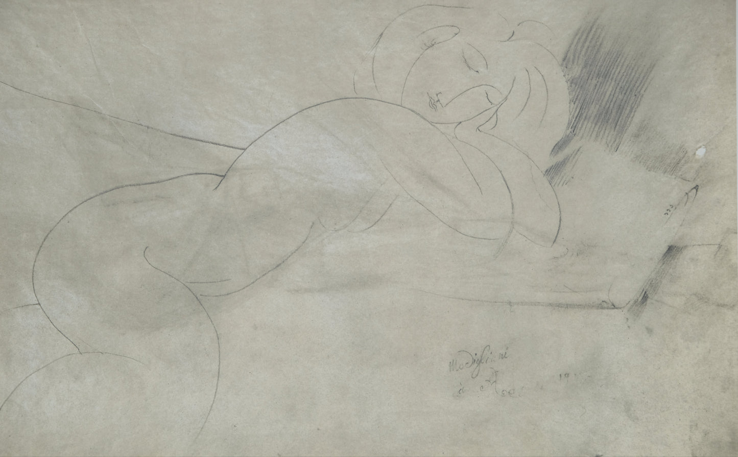 Amedeo MODIGLIANI : Nu allongé - Lithographie signée