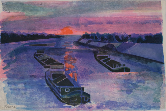 Camille HILAIRE : Hommage à Monet, Impression Soleil Levant - Lithographie originale signée