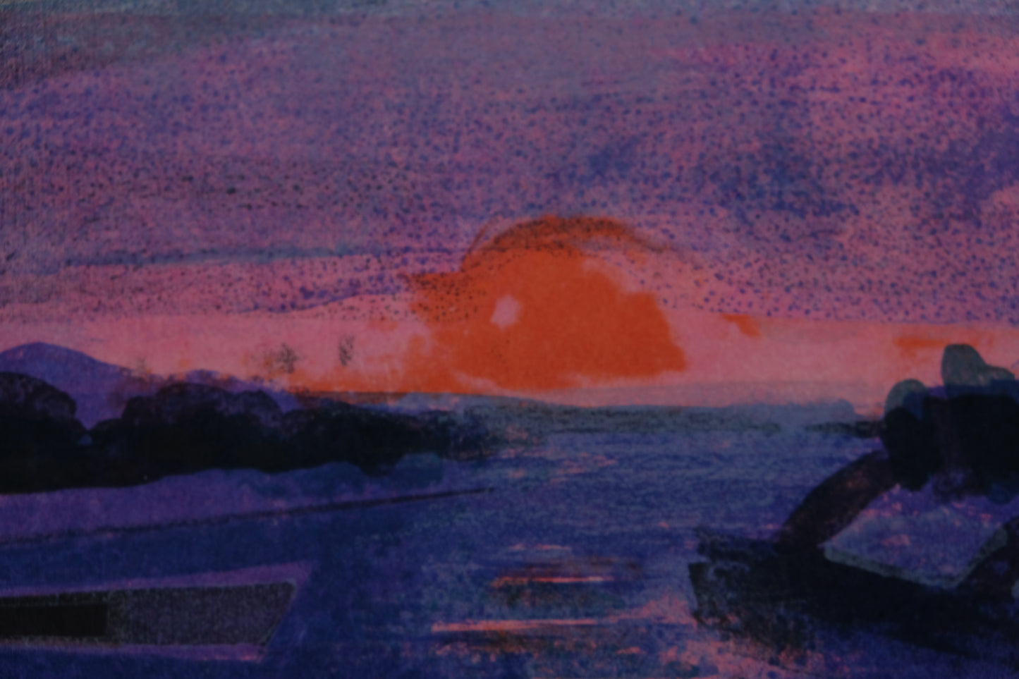 Camille HILAIRE : Hommage à Monet, Impression Soleil Levant - Lithographie originale signée