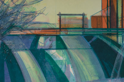 Camille HILAIRE : Le Barrage - Lithographie originale signée