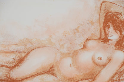 Guily JOFFRIN : Nu allongé - Lithographie originale signée