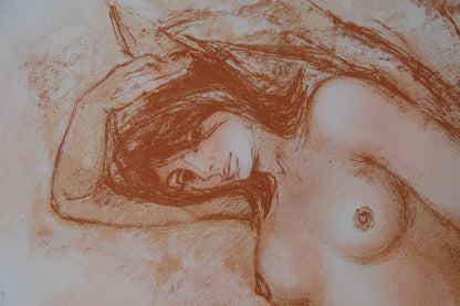 Guily JOFFRIN : Nu allongé - Lithographie originale signée