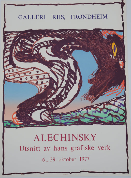 Pierre ALECHINSKY : Expo 1977 - Lithographie originale